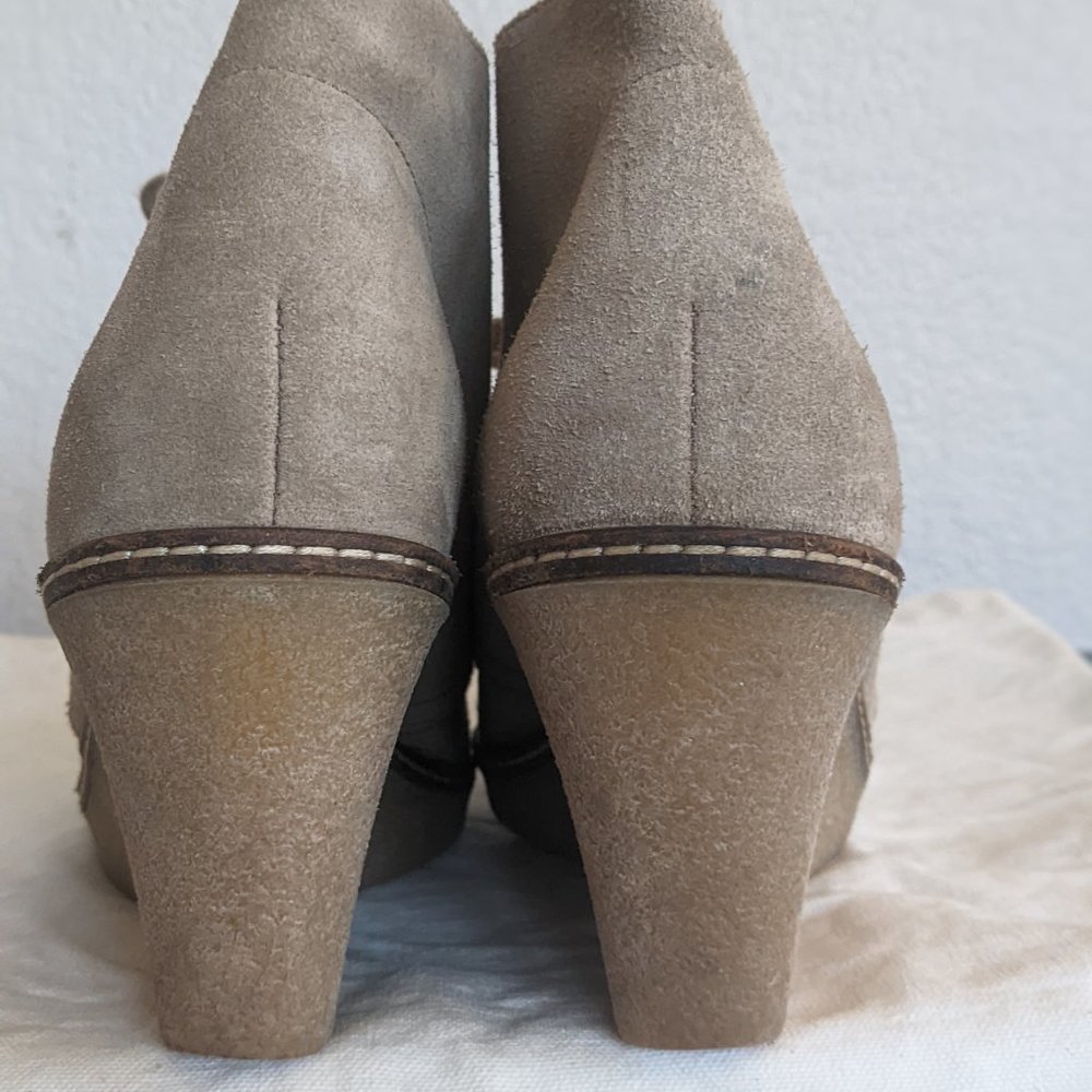 J. Crew MacAlister Wedge Boots Booties in Beige Light Brown Suede - Picture 9 of 11